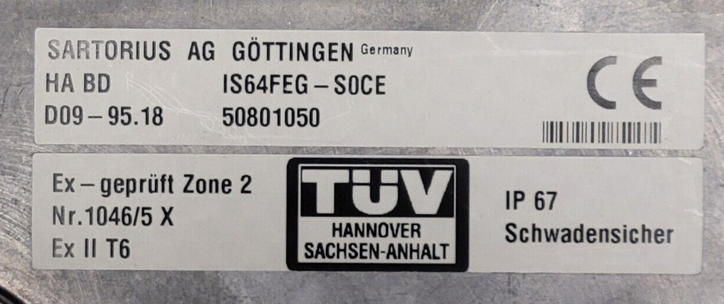 Sartorius IS 64 FEG-S0CE Weighing Platform Scale