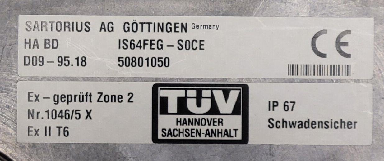 Sartorius IS 64 FEG-S0CE Weighing Platform Scale