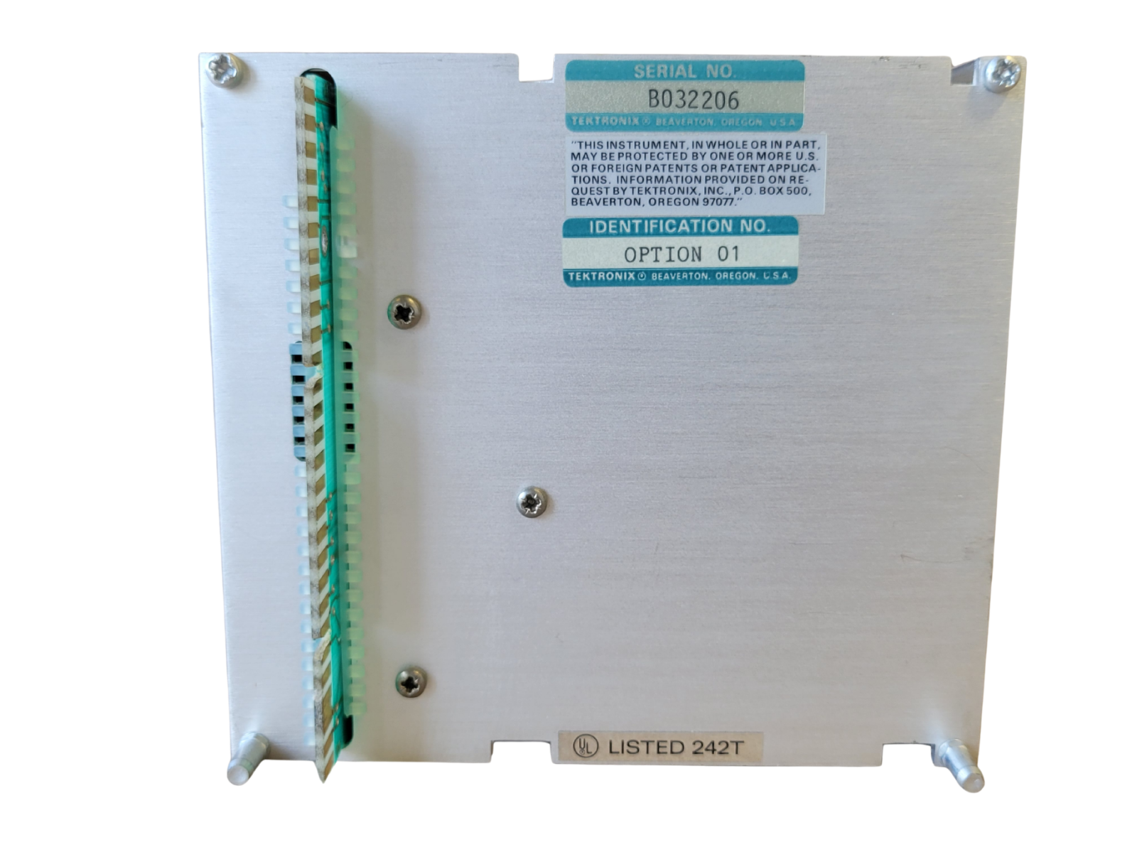Tektronix AA501 Distortion Analyzer Option 01 Plug in