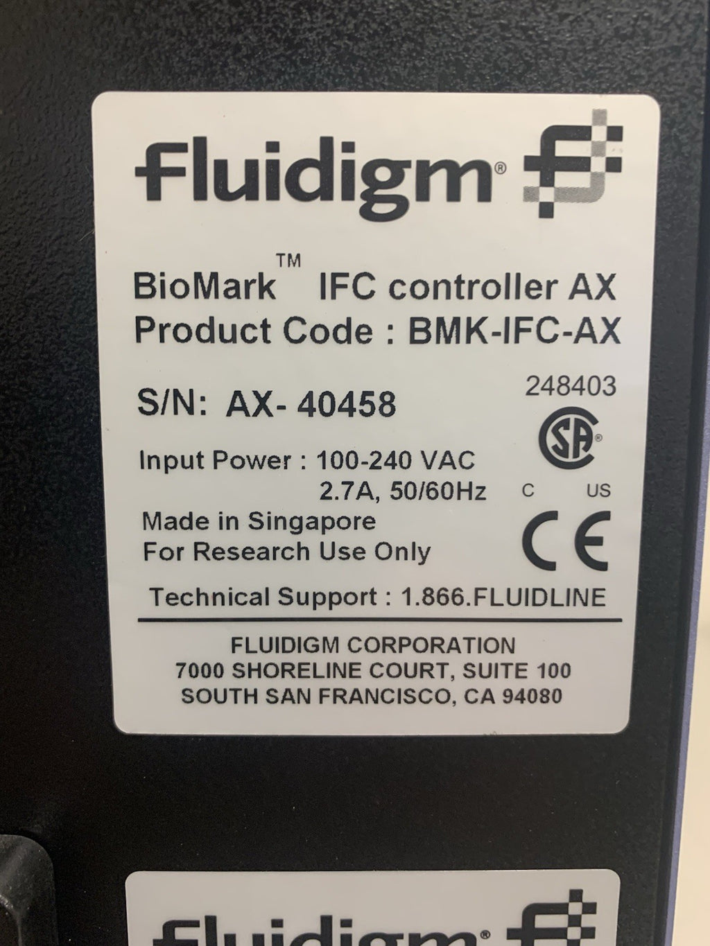 Fluidigm BioMark IFC controller AX PRE-PCR / BMK-IFC-AX