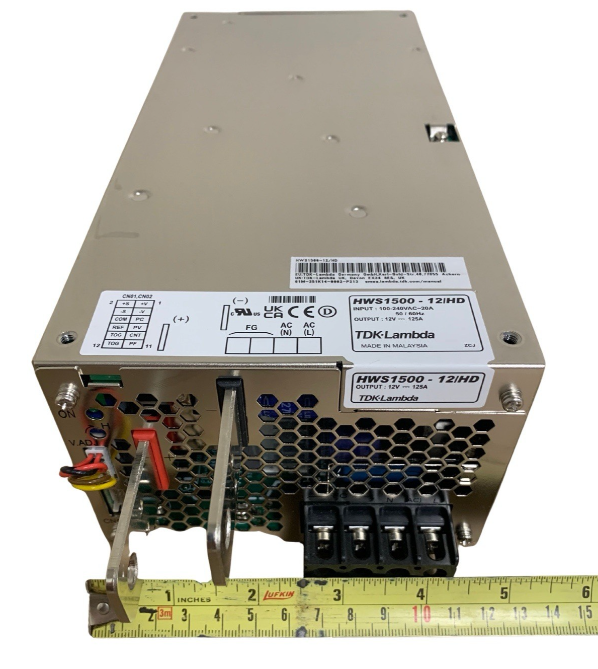 TDK-Lamdba HWS1500-12/HD Enclosed Power Supply - AC to DC - (12V - 1500W)