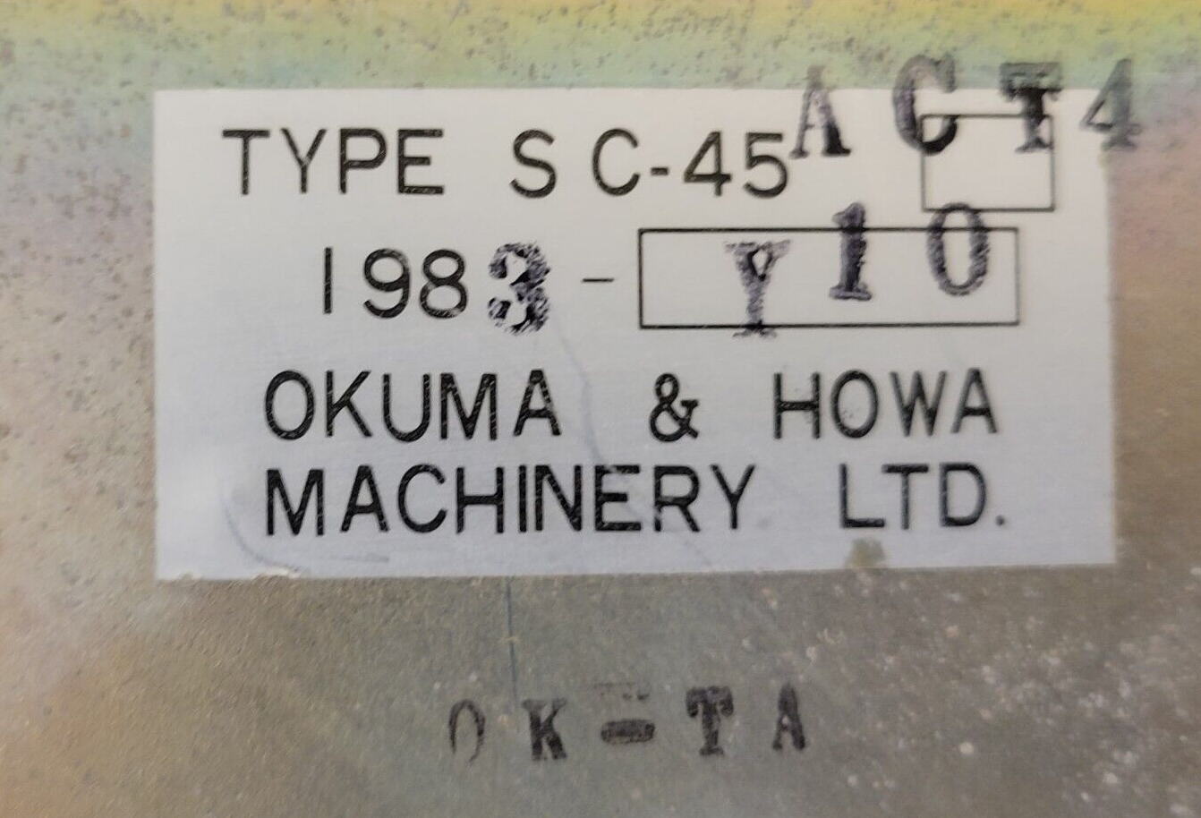 Okuma SC-45 Mitsubishi PM-905C1 Control Board