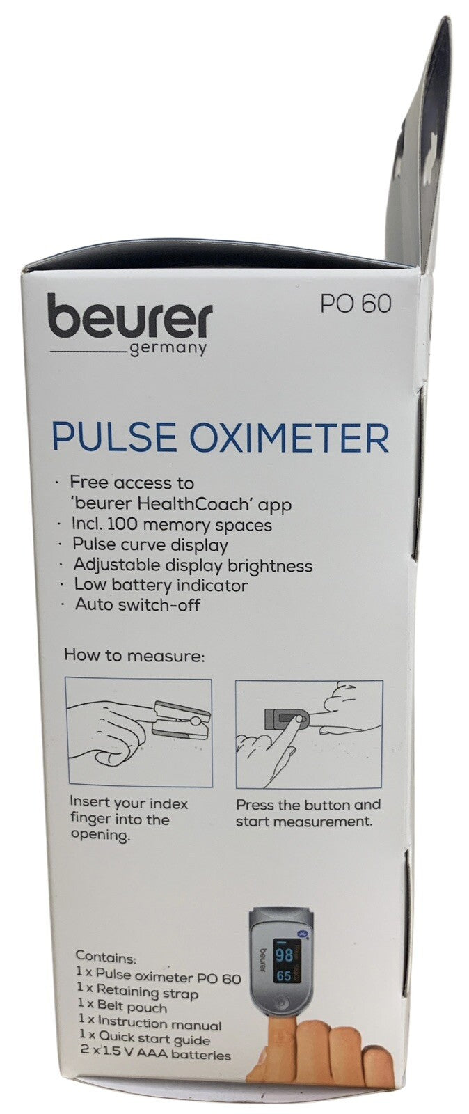 Beurer PO60 Pulse Oximeter with Bluetooth