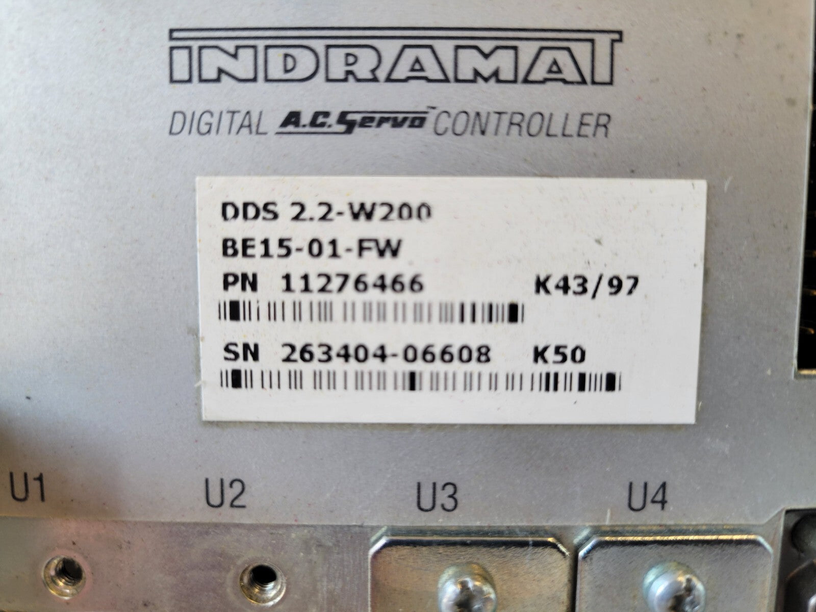 Indramat Digital AC Servo Controller DDS2.2-W200-BE15-01-FW 11276466