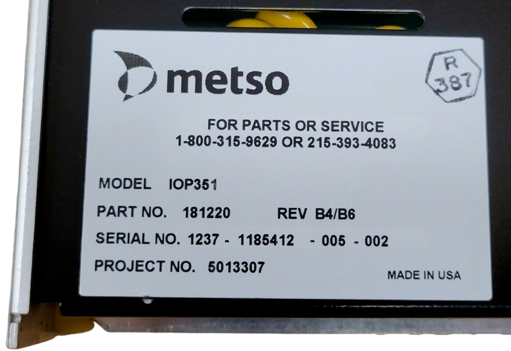 Metso Relay Output Module - Form A/B IOP351 181220