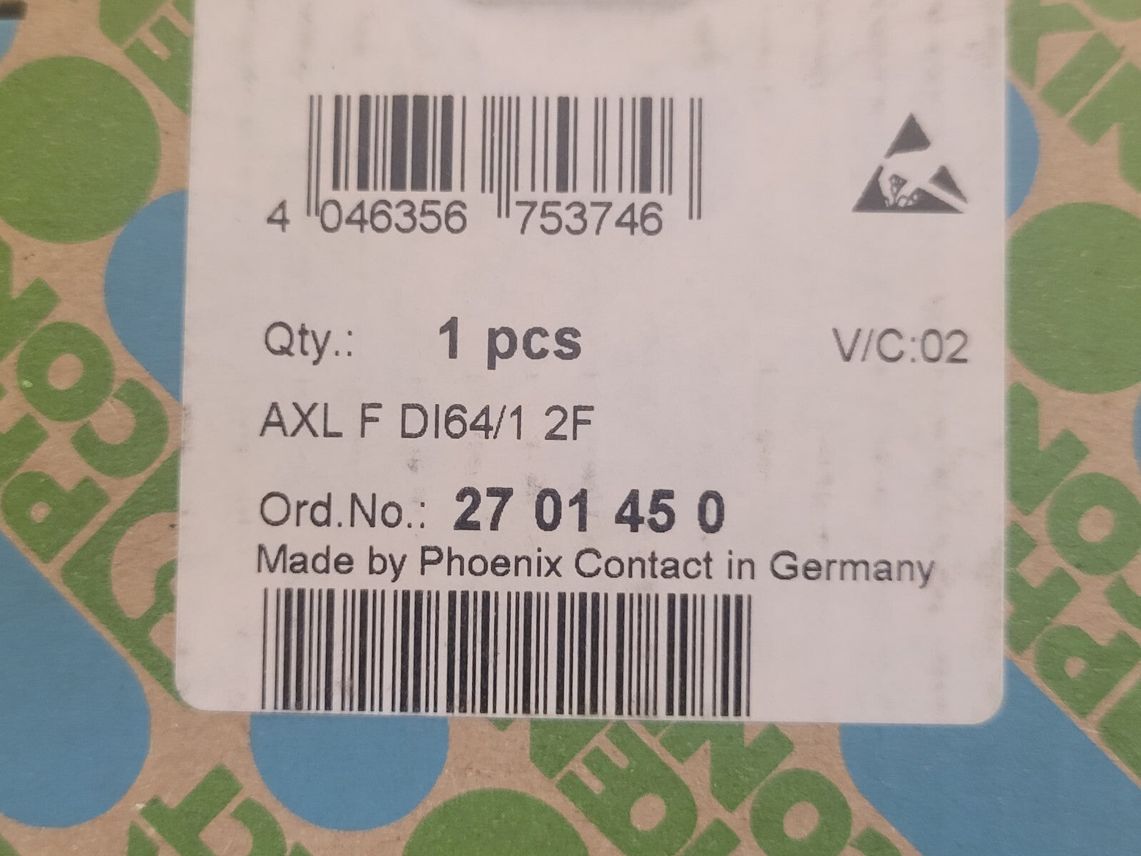 Phoenix Contact 2701450 Digital Module AXL F DI64/1 2F
