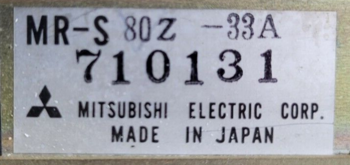Mitsubishi MR-S80Z-33A Servo Amplifier