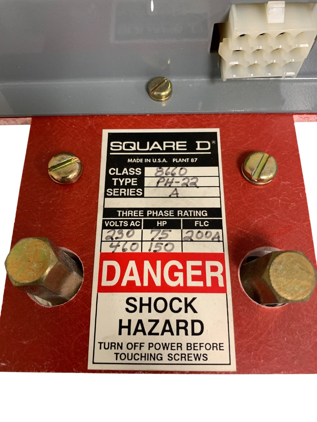 Square D Power Pole Assembly For Solid State Starter 8660 PH22 Ser. A