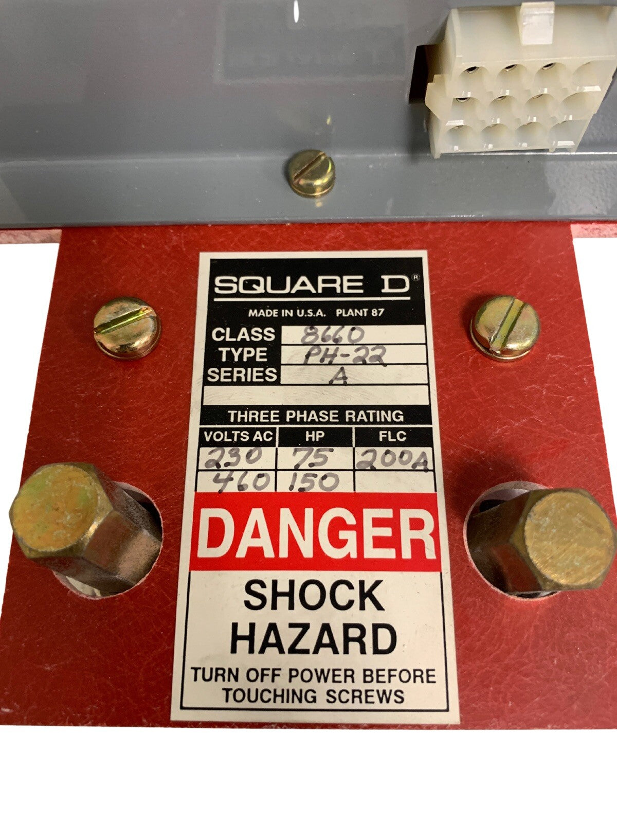 Square D Power Pole Assembly For Solid State Starter 8660 PH22 Ser. A