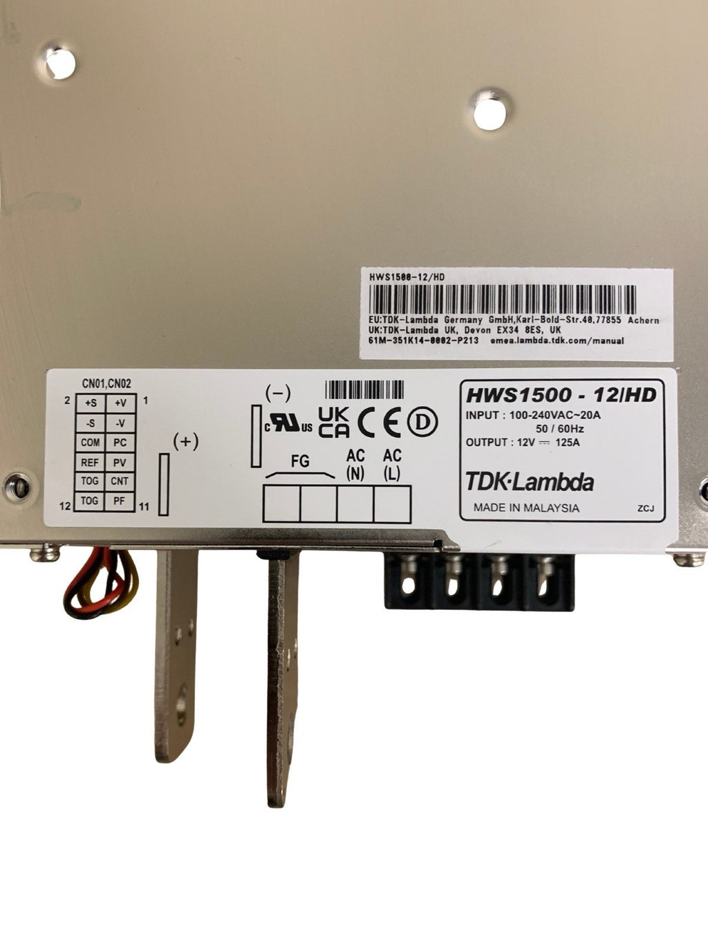 TDK-Lamdba HWS1500-12/HD Enclosed Power Supply - AC to DC - (12V - 1500W)