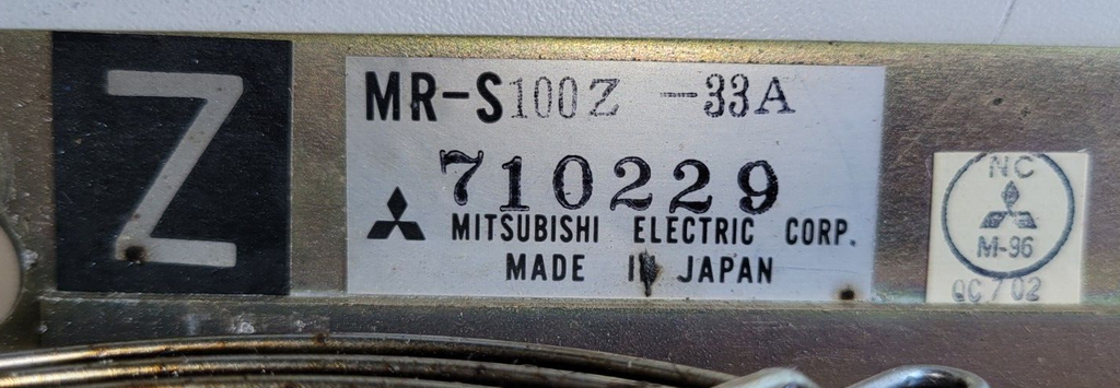 Mitsubishi MR-S100Z-33A Servo Amplifier