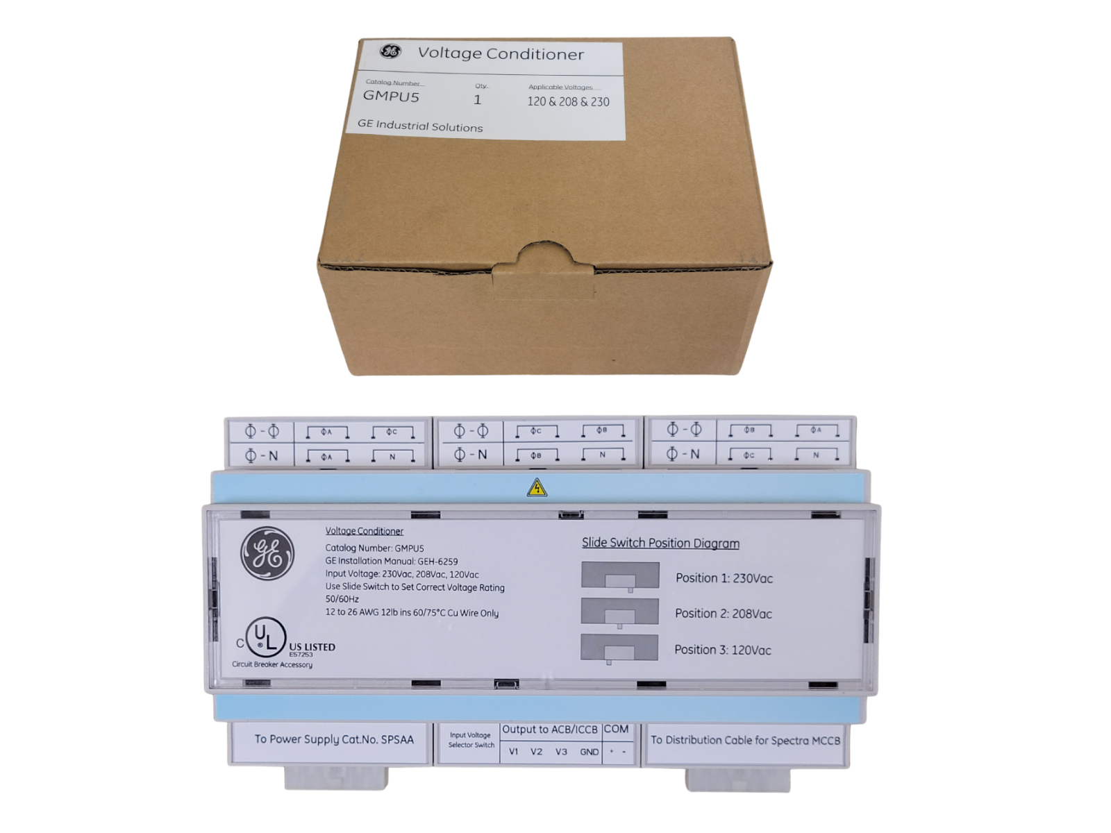 GE Voltage Conditioner GMPU5 120V, 208V & 230V EntelliGuard MicroVersaTrip Plus