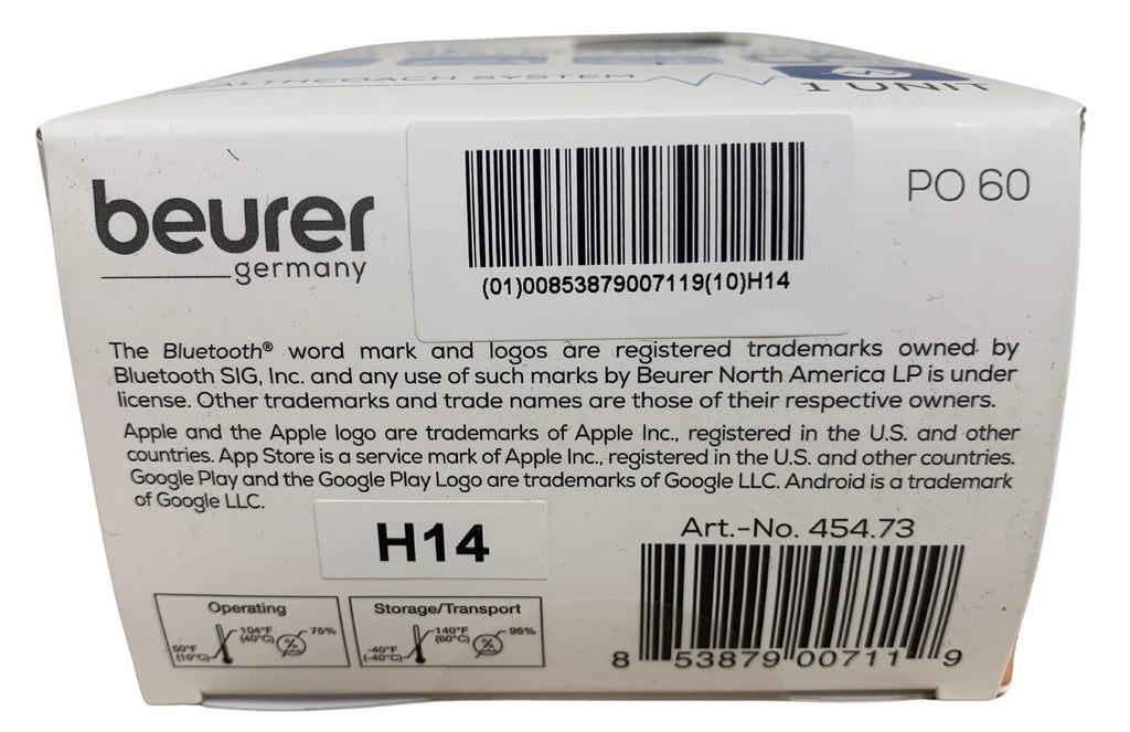 Beurer PO60 Pulse Oximeter with Bluetooth