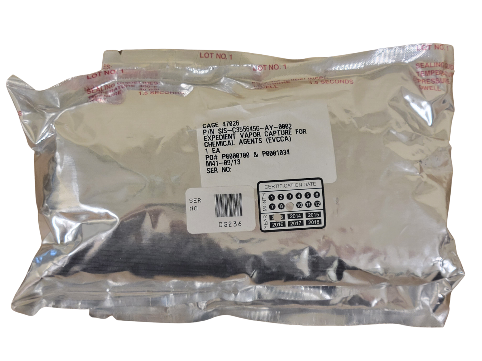 Expedient Air Vapor Capture Sampling Sample Canister 400cc 5-15-30819