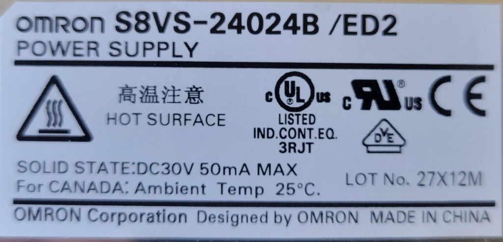 Omron S8VS-24024B/ED2 Power Supply