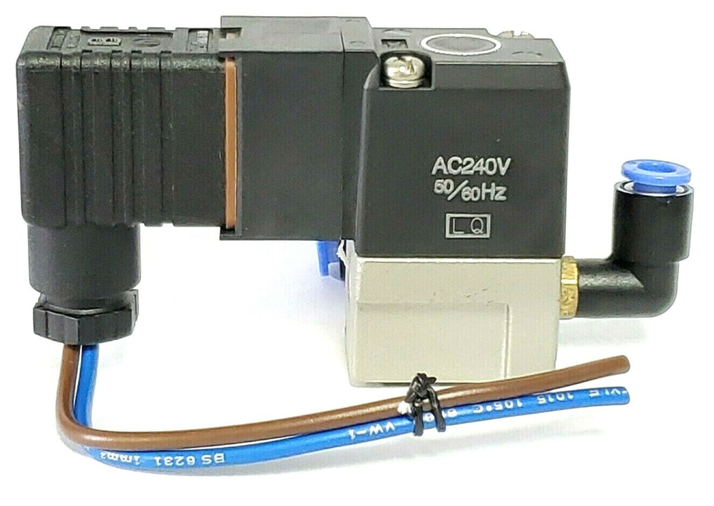 Electrical valve with wiring on a white background