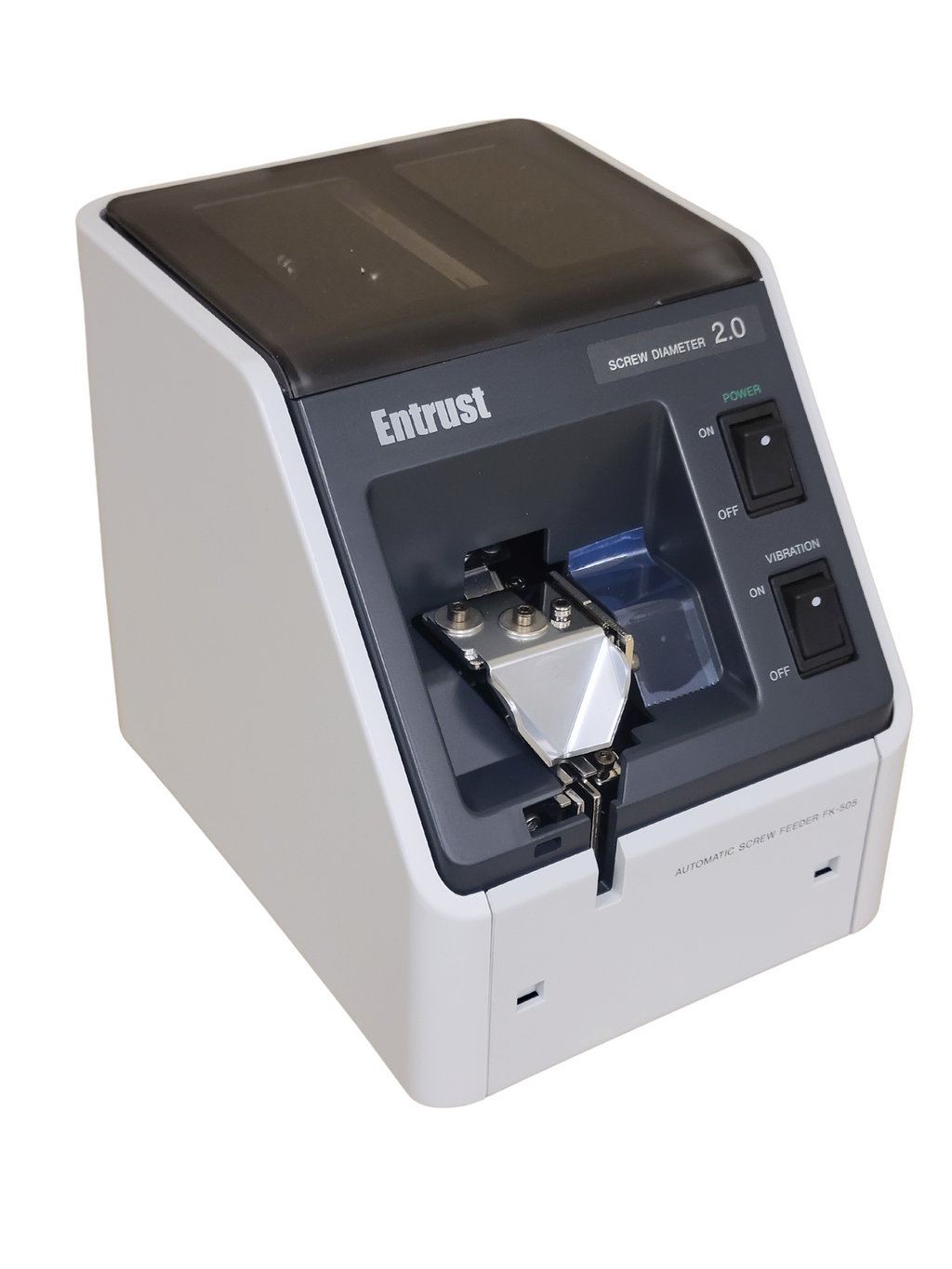 Entrust device with screw driver on a white background