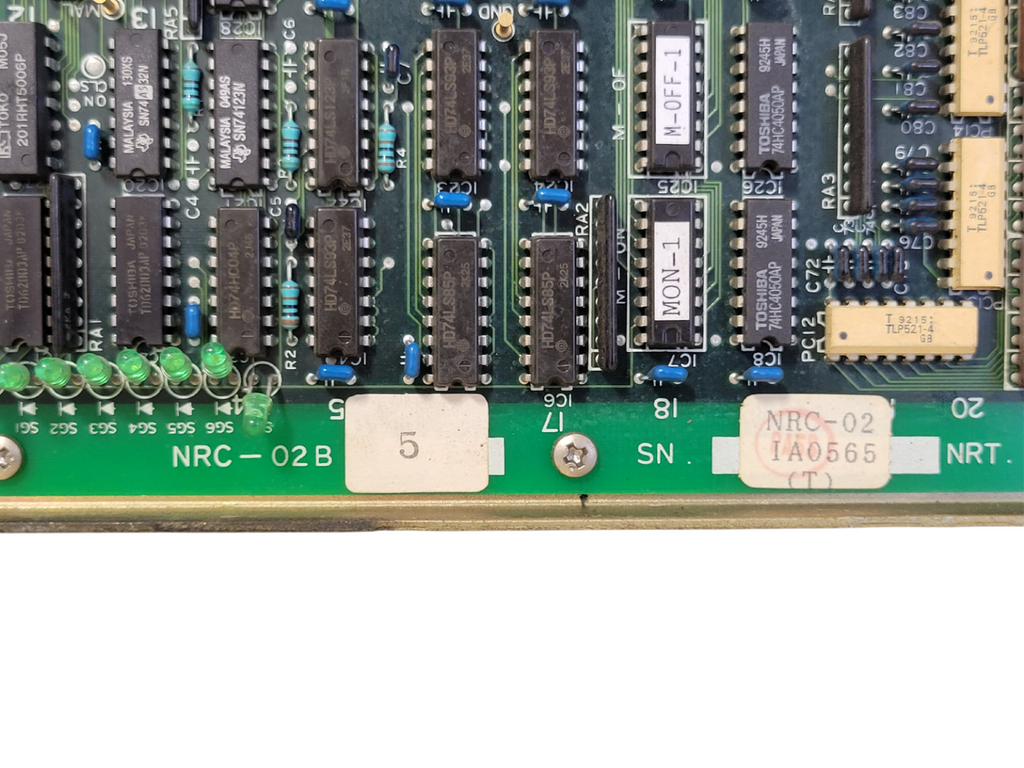 Close-up of a circuit board with electronic components