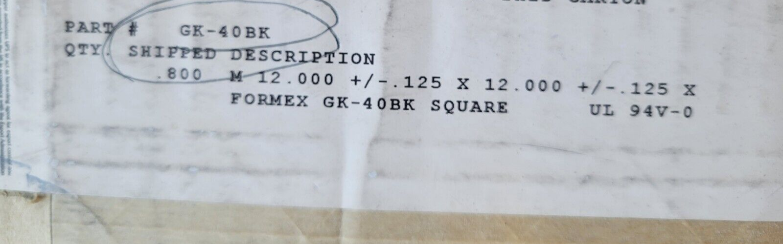 Technical drawing or blueprint with text and measurements on a white background