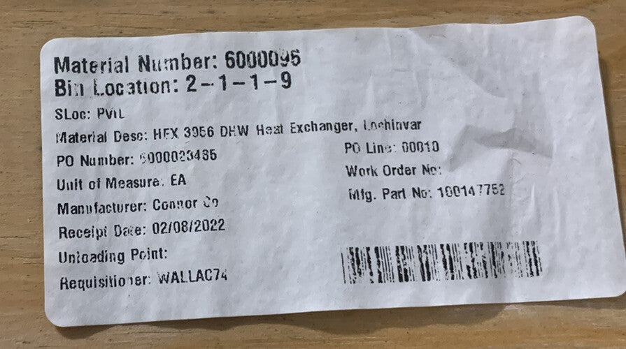 Lochinvar Heat Exchanger 100147752