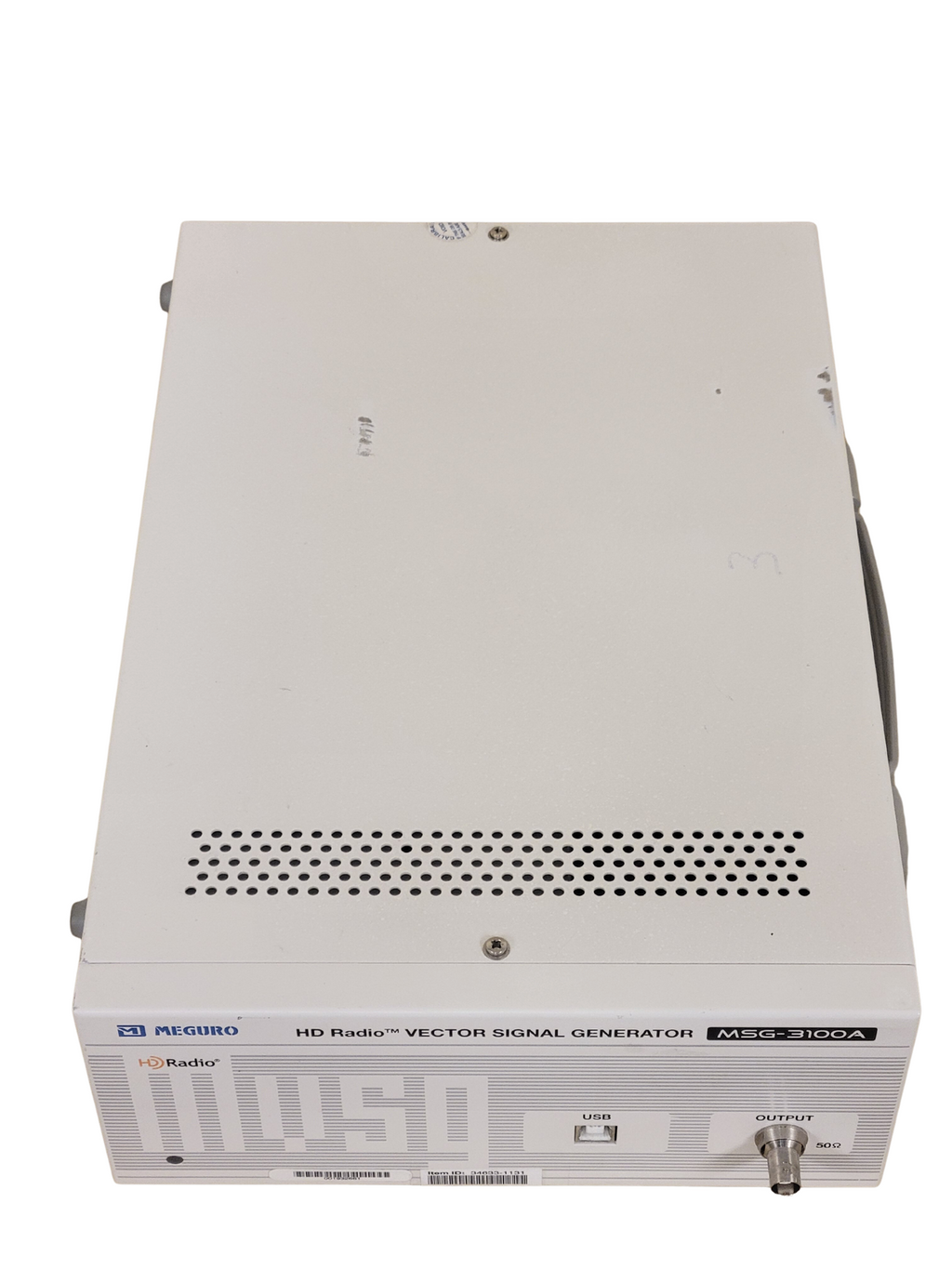 Vector signal generator with Megirro branding on a white background