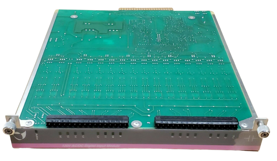 Green electronic circuit board with connectors on a white background