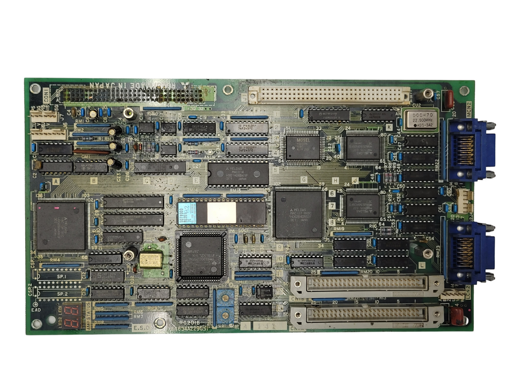 Servo circuit with various components on a white background