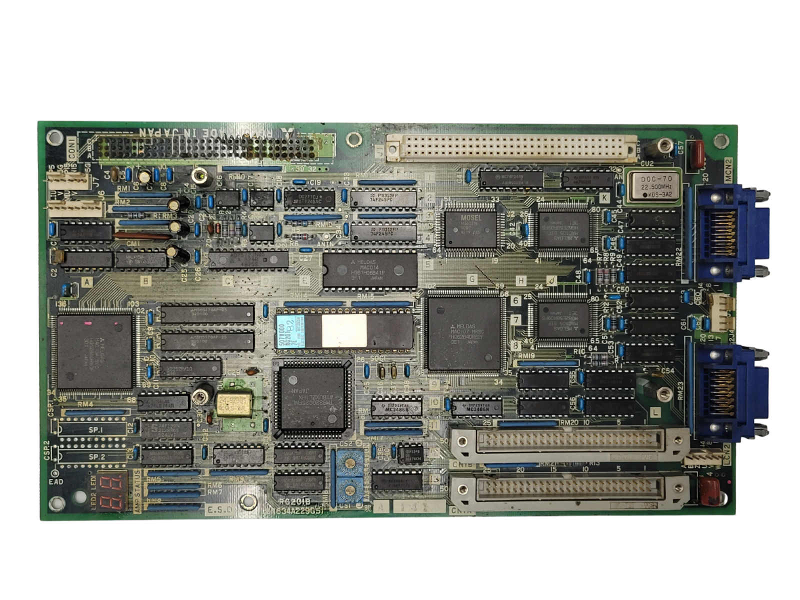 Servo circuit with various components on a white background