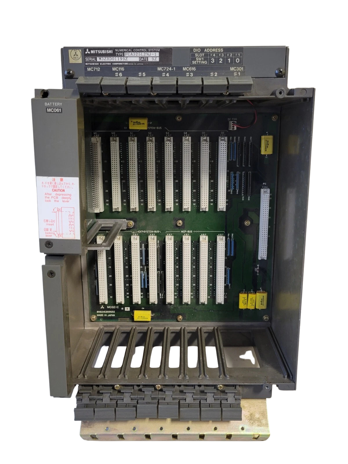 Electrical control panel with various components on a white background