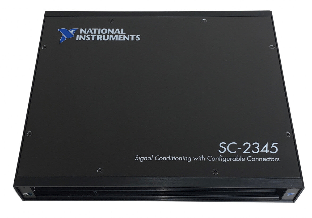 Black box with National Instruments logo and model number SC-2345 on a white background