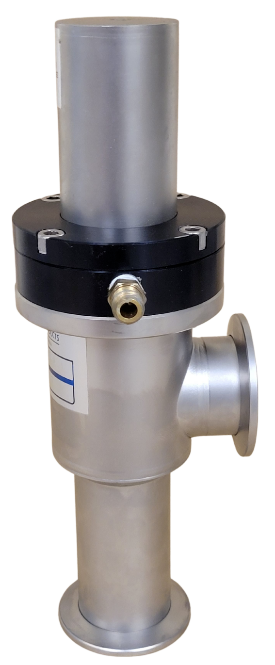 Metallic filter or valve component on a white background