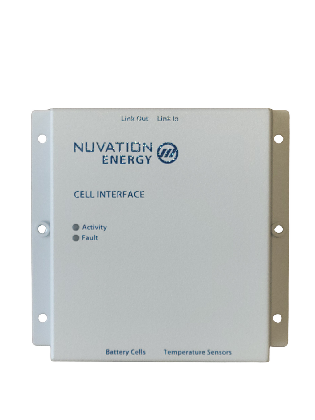 Nuvation Energy cell interface device on a white background
