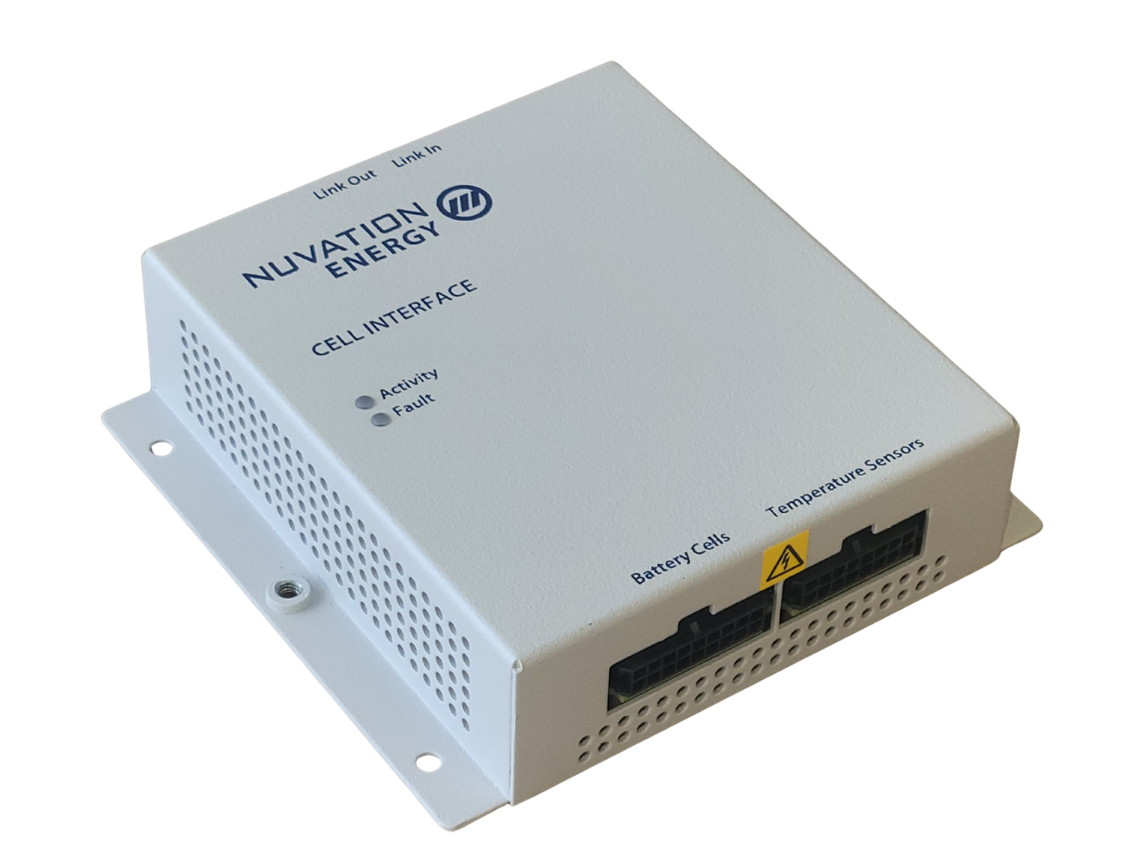 Nuvation Energy cell interface device on a white background