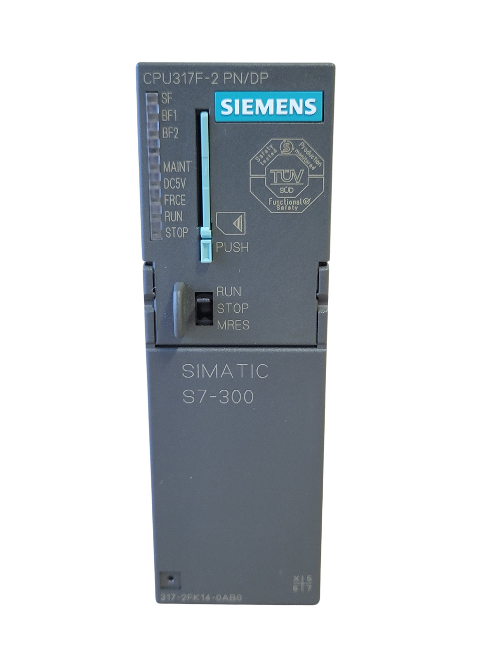 Siemens SIMATIC S7-300 control module on a white background