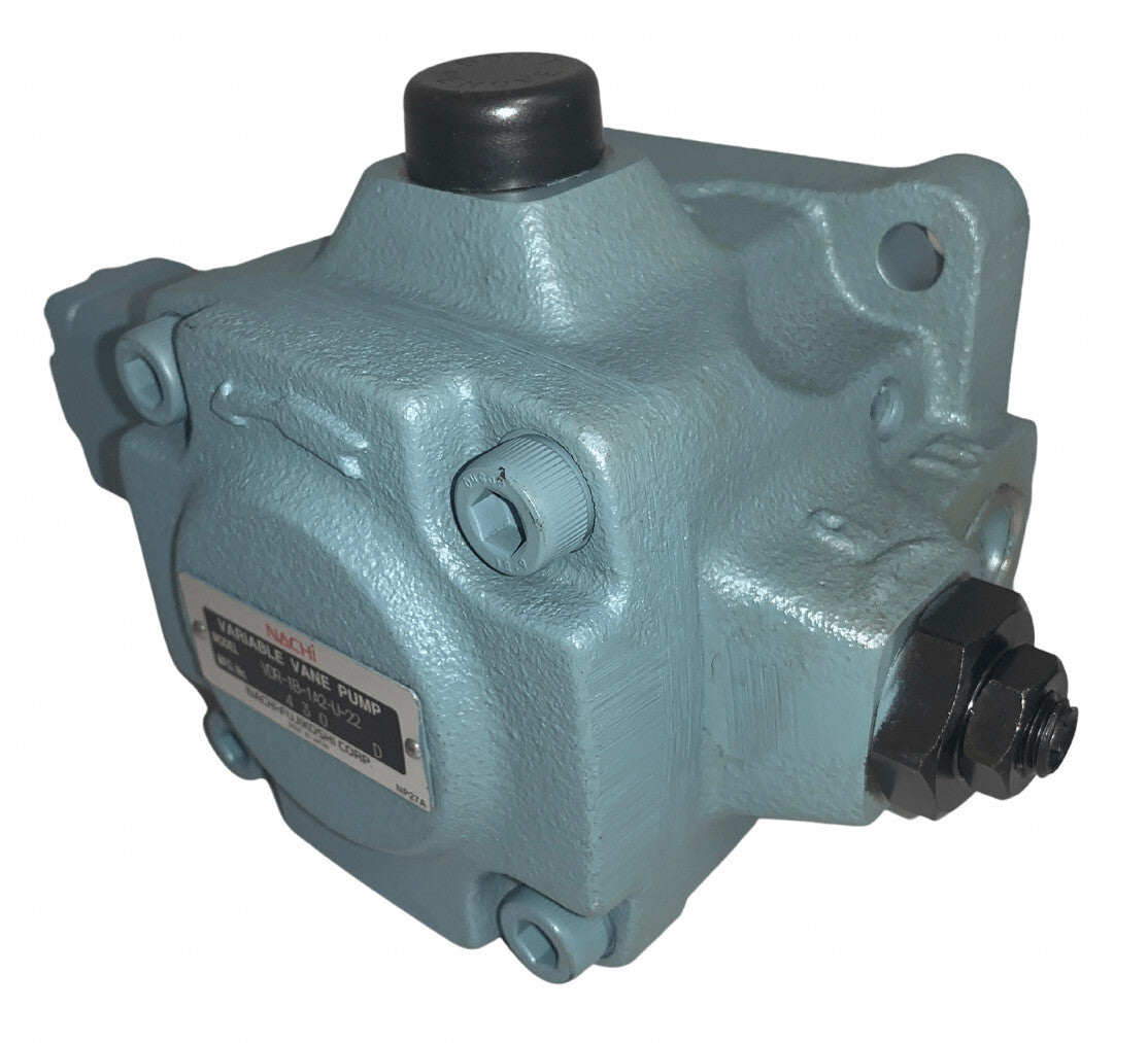 Mechanical pump with a black cap on a white background