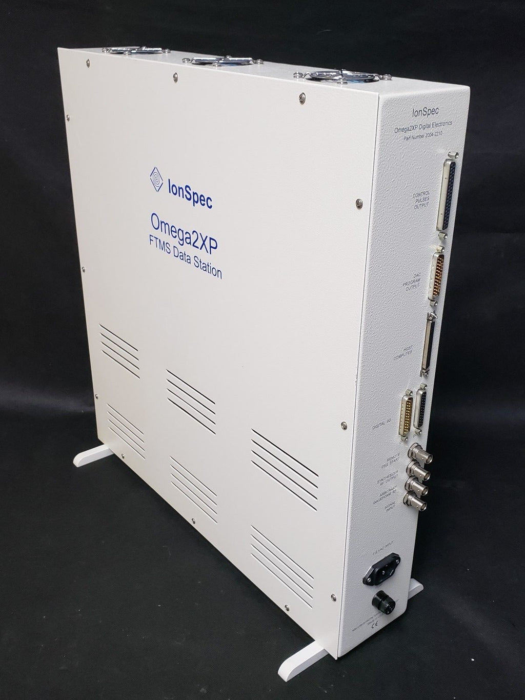 IonSpec Omega2XP data station on a black background